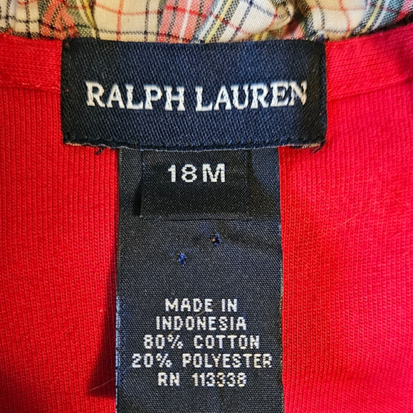 SUPER CUTE! Ralph Lauren Toddler Velour Holiday Dress Red 18 Months - Picture 5 of 8